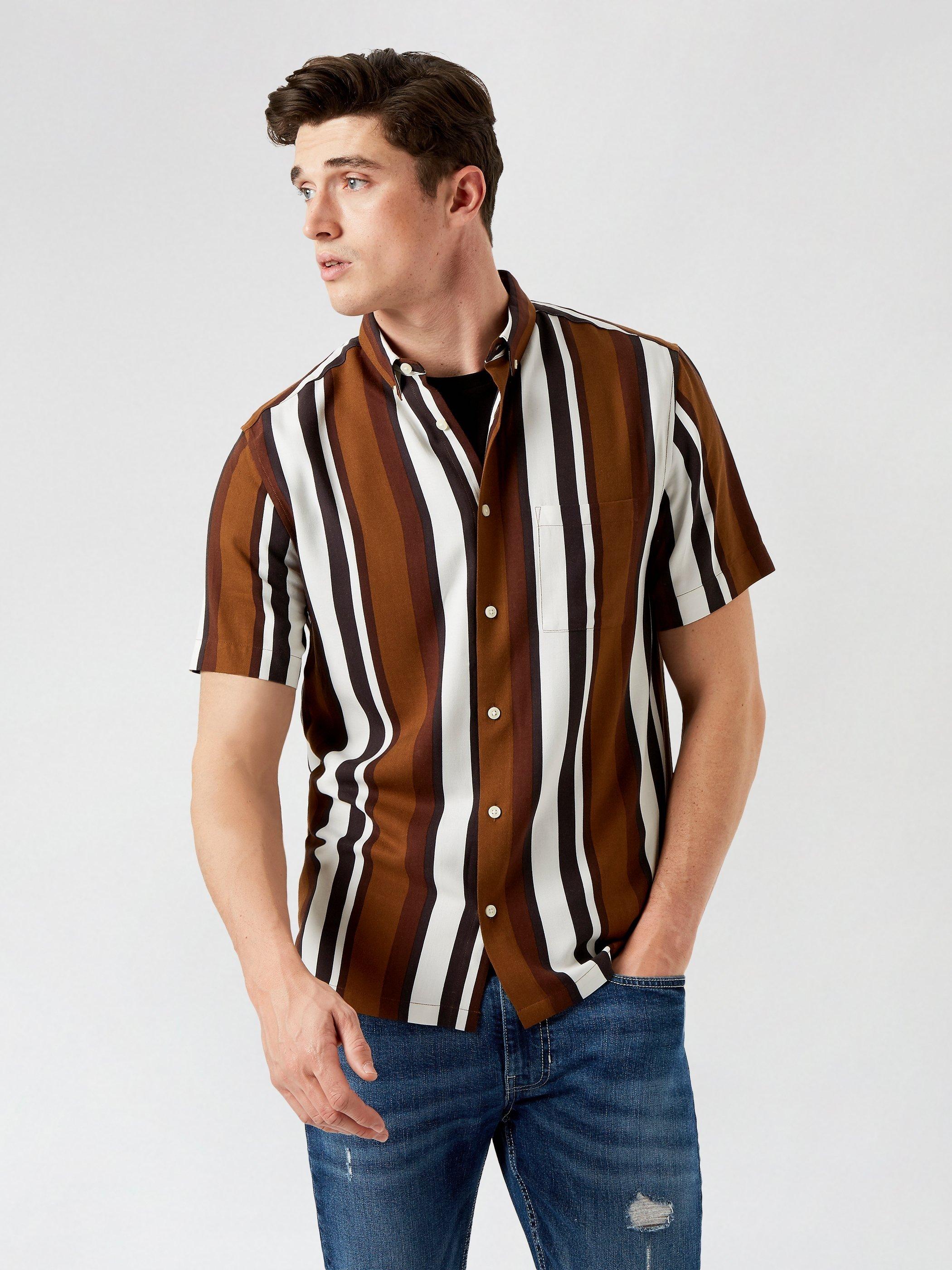 Mens Multicoloured Stripe Shirt