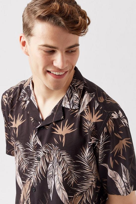Burton Relaxed Fit Black Floral Shirt 4