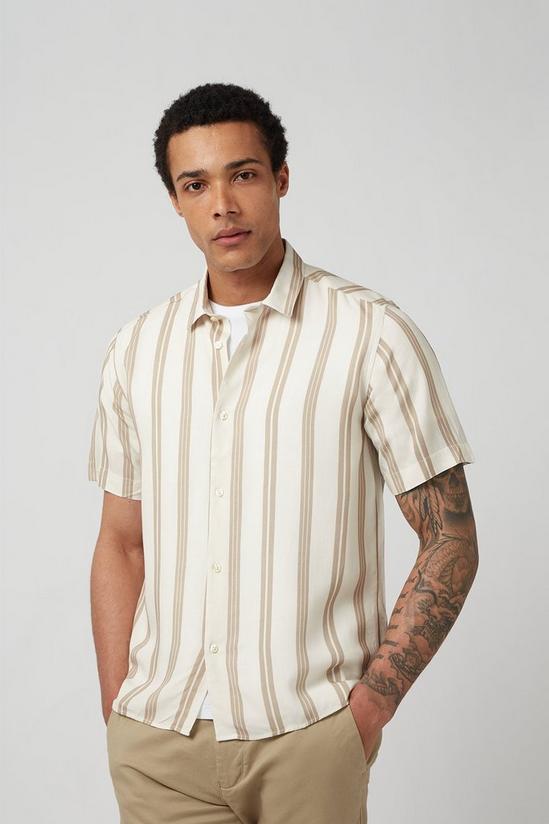 Burton Ecru Striped Shirt 1