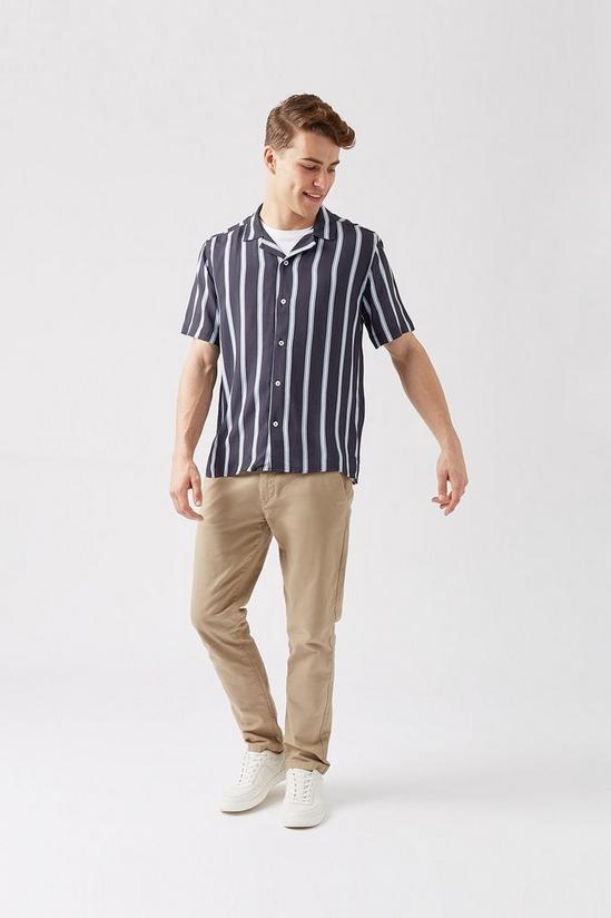 Burton Revere Collar Striped Shirt 2