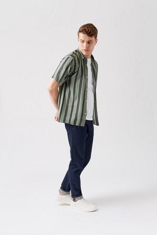 Burton Khaki Striped Shirt 1