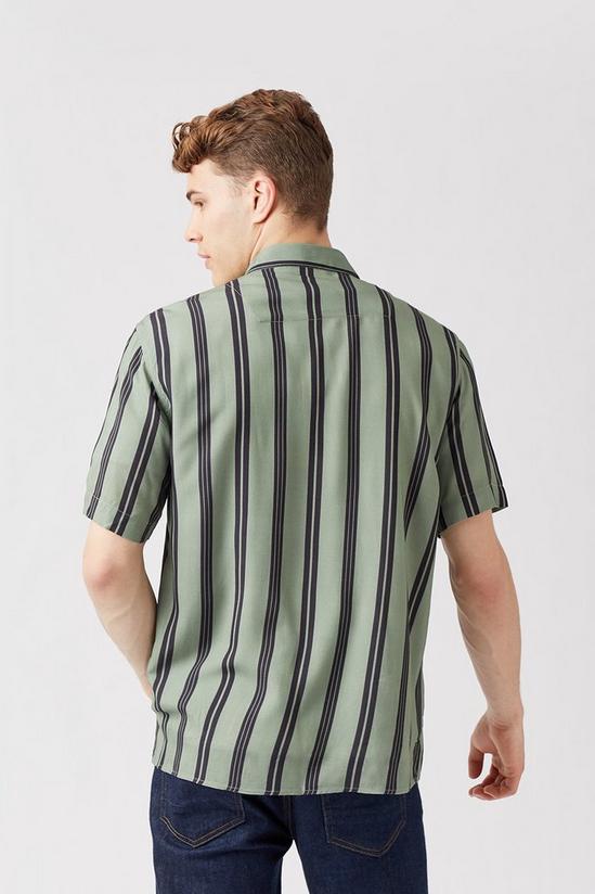 Burton Khaki Striped Shirt 3