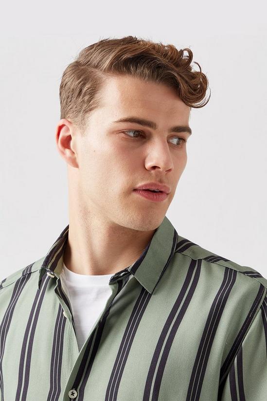 Burton Khaki Striped Shirt 4
