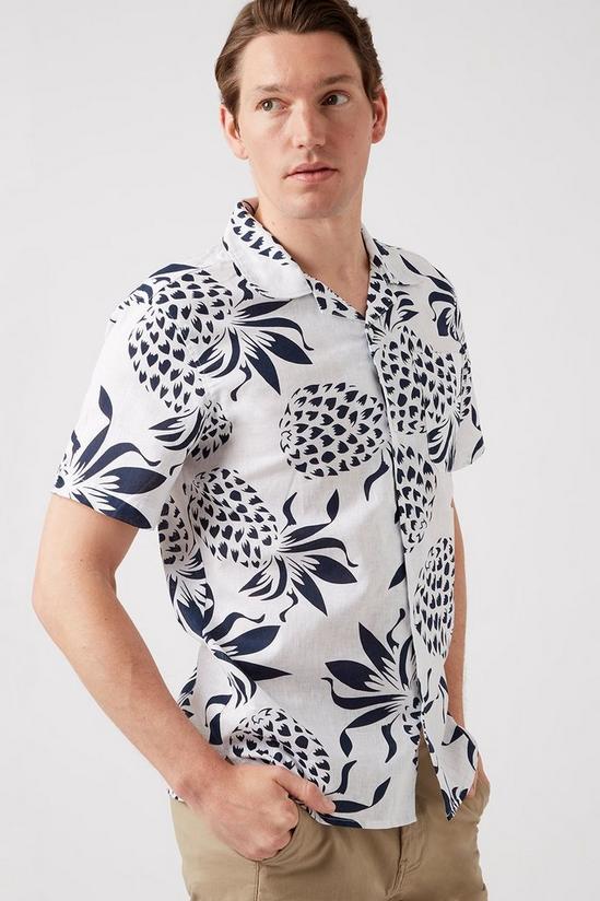 Burton White Pineapple Print Shirt 2