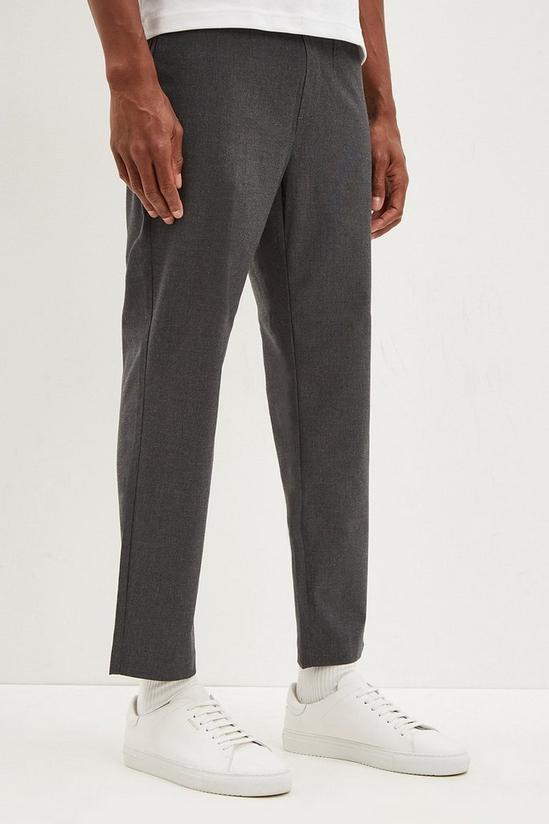 Burton Slim Mid Grey Crop Trousers 1