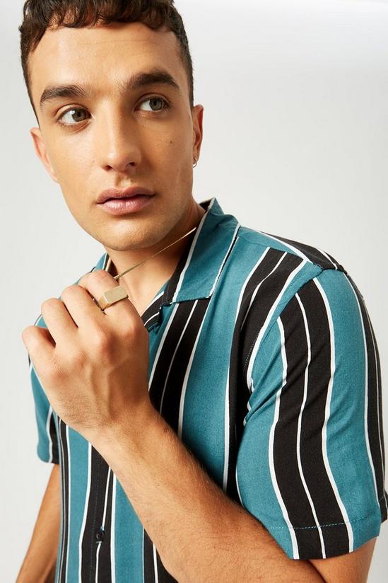 Burton Striped Revere Collar Shirt 4