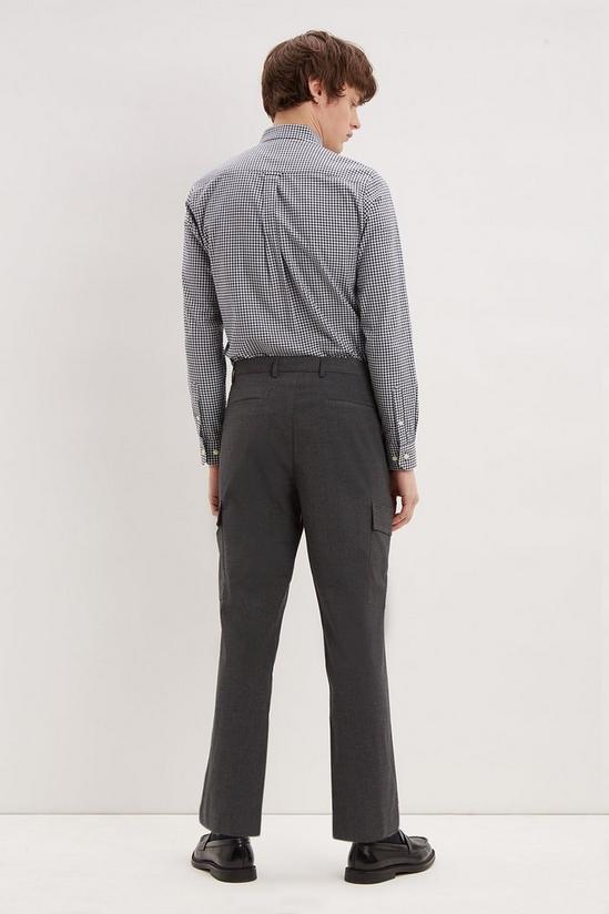 Burton Slim Mid Grey Crop Cargo Trousers 3