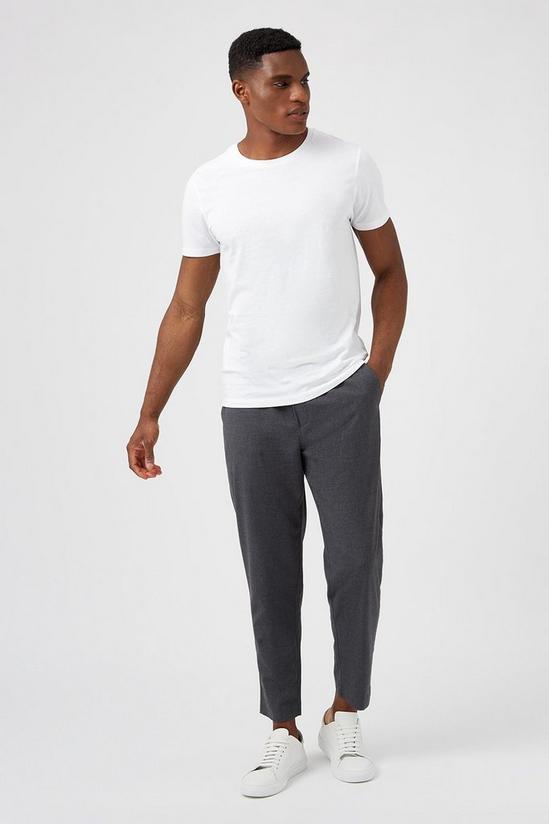 Burton Tapered Mid Grey Crop Pull On Trousers 2