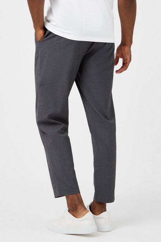 Burton Tapered Mid Grey Crop Pull On Trousers 3