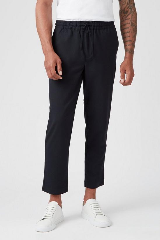 Burton Navy Tapered Crop Pull On Trouser 2