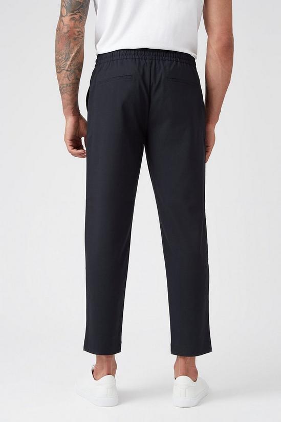 Burton Navy Tapered Crop Pull On Trouser 3