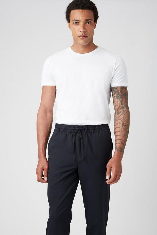 Burton Navy Tapered Crop Pull On Trouser 4