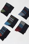 Burton 7 Pack Navy Sole Design Print Socks thumbnail 3