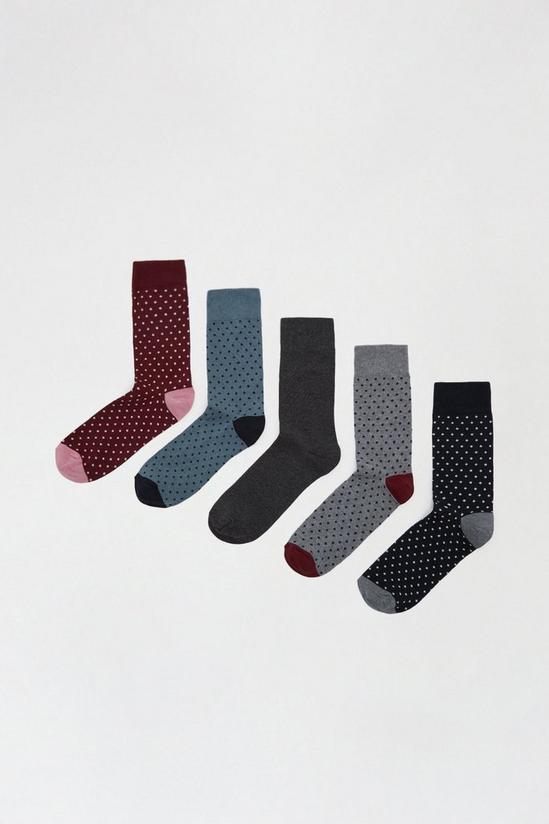 Burton 7 Pack Multicolour Dots Print Socks 1