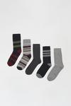 Burton 7 Pack Multi Stripes Print Socks thumbnail 1