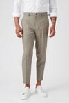 Burton Tapered Grey Check Crop Trousers thumbnail 2