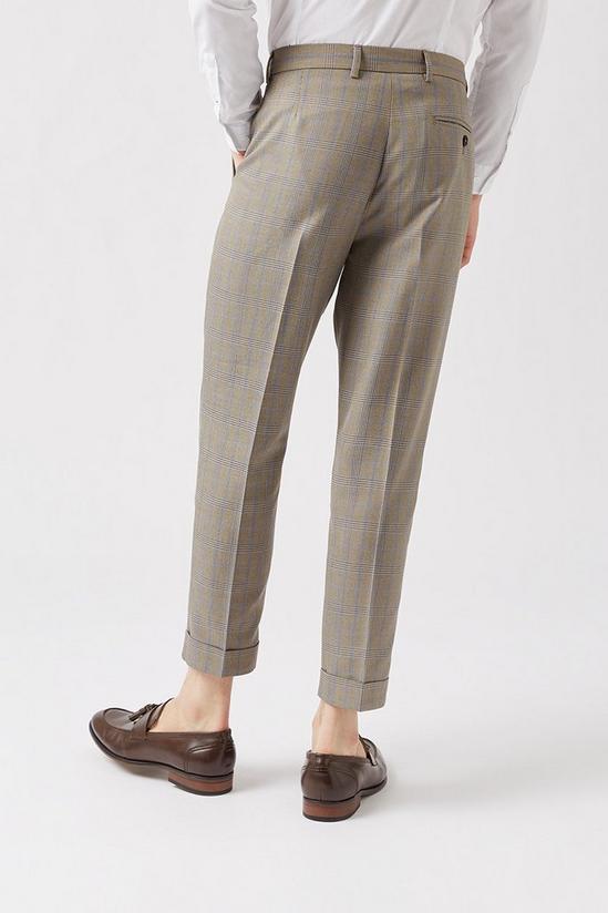 Burton Grey Check Double Pleat Tapered Trouser 3