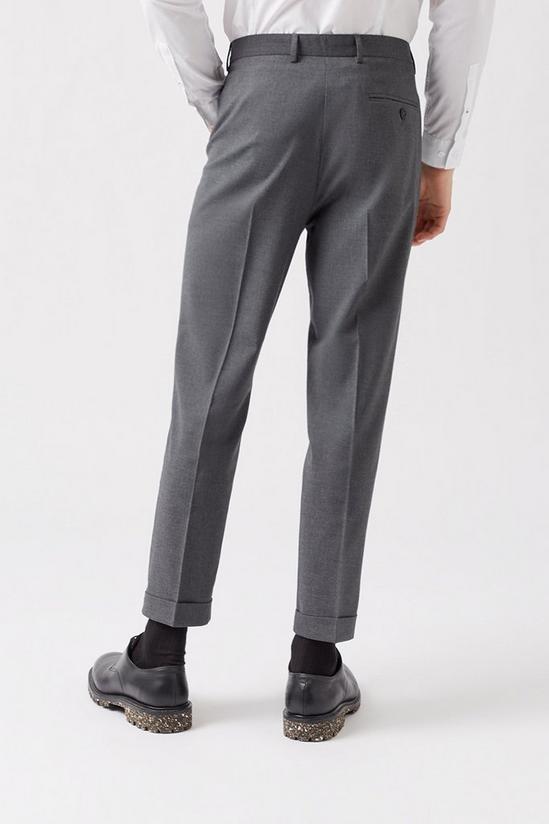 Burton Grey Double Pleat Tapered Trouser 3