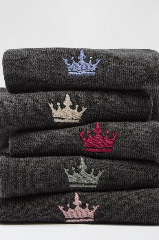Burton 5 Pack Crown Embroidery Socks 3