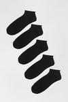 Burton 5 Pack Black Embroidered Trainer Liner Socks thumbnail 1