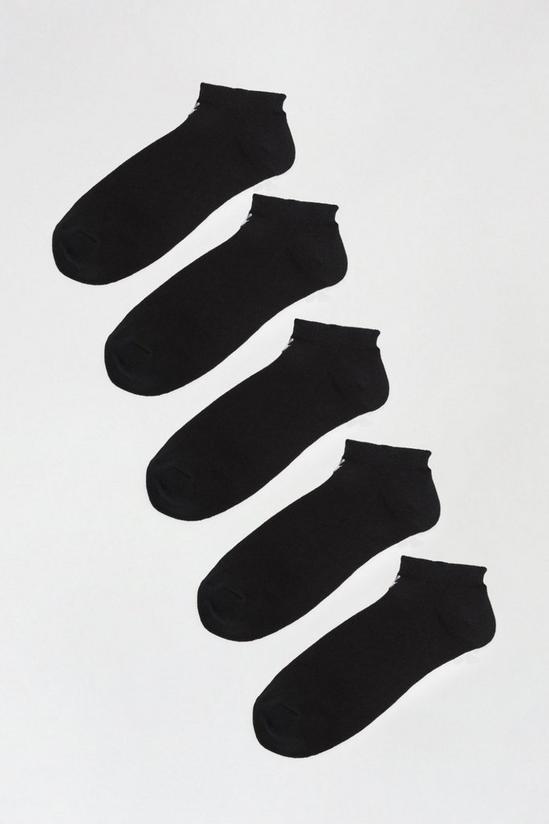 Burton 5 Pack Black Embroidered Trainer Liner Socks 1