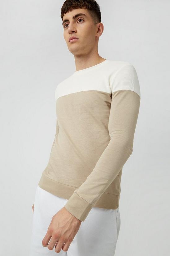 Burton Ecru And Beige Ottoman Sweatshirt 1