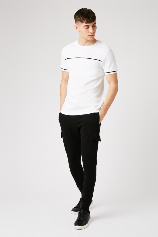 Burton White Slim Piping T-shirt 2