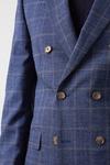 Burton Navy Highlight Check Slim Fit Suit Jacket thumbnail 4