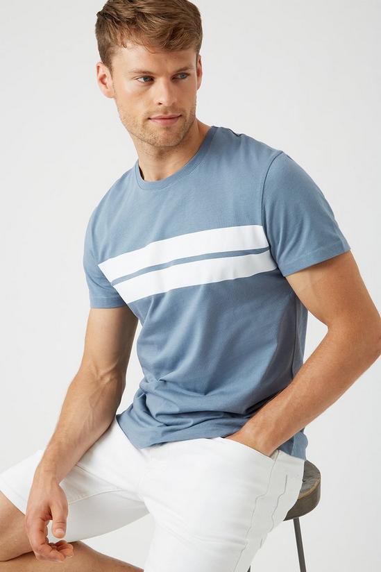Burton Core Blue Two Stripe T Shirt 4