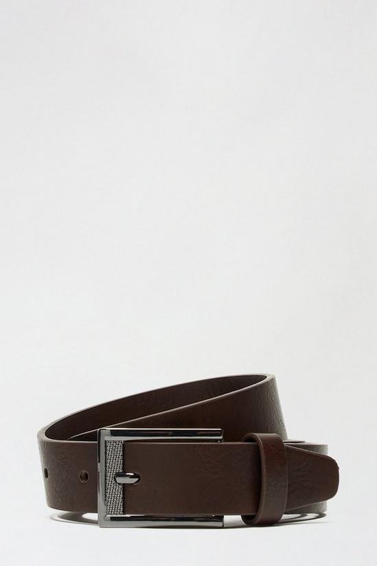 Burton 2 Pack Black And Brown Textured Buckle Belts 1