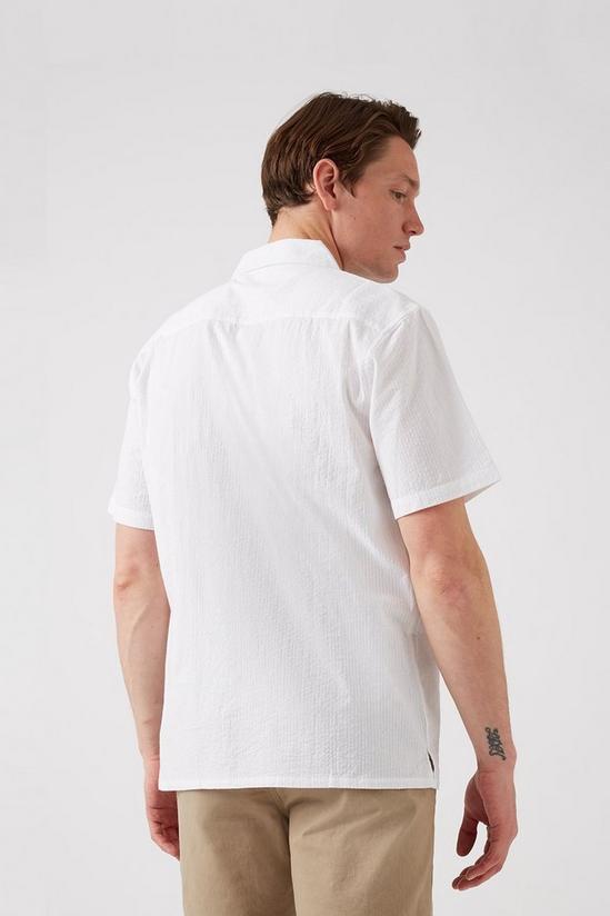 Burton White Twin Pocket Seersucker Shirt 3
