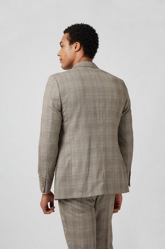 Burton Grey Highlight Check Slim Fit Suit Jacket 3