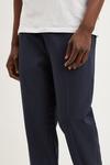 Burton Tapered Fit Navy Stripe Smart Trousers thumbnail 4