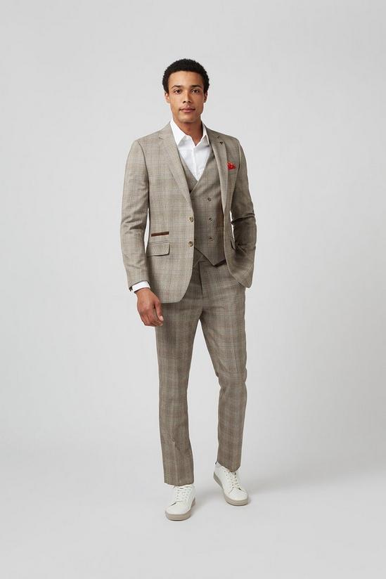 Burton Grey Highlight Check Slim Fit Waistcoat 2