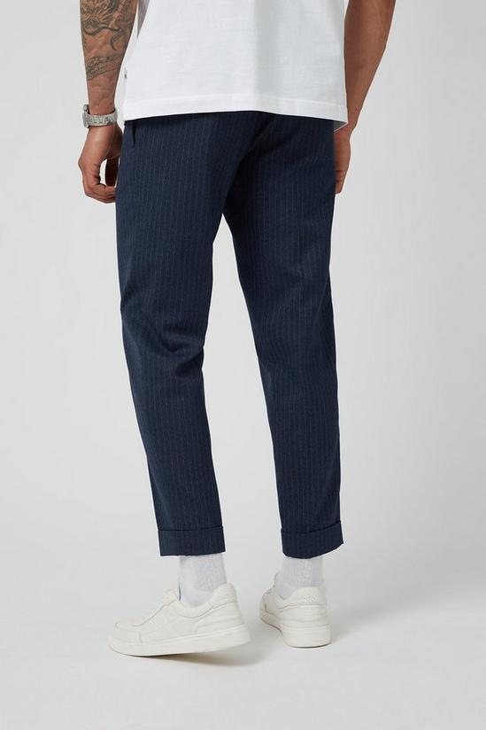 Burton Skinny Navy Stripe Jogger Trousers 3