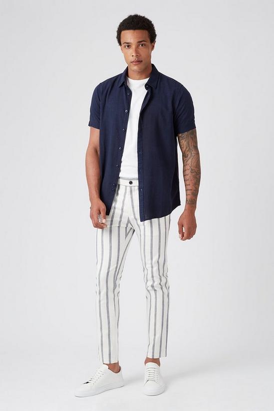 Burton Skinny White Stripe Oxford Trousers 1