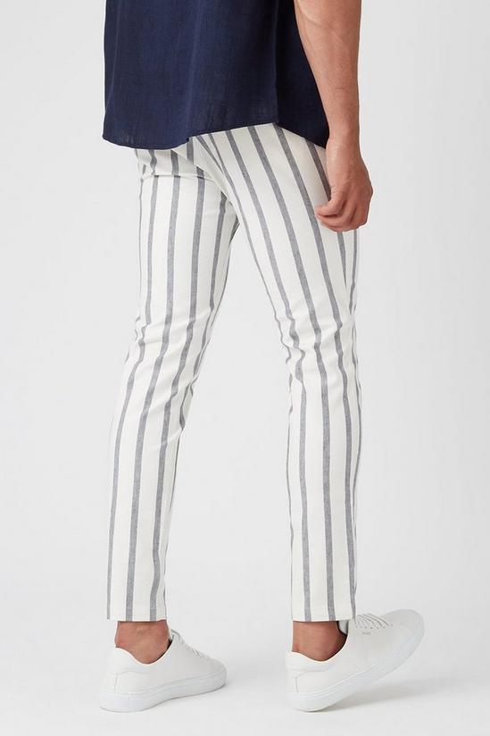 Burton Skinny White Stripe Oxford Trousers 3