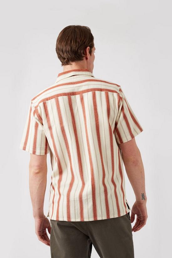 Burton Revere Collar Orange Stripe Shirt 3