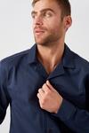 Burton Long Sleeve Navy Revere Collar Shirt thumbnail 4