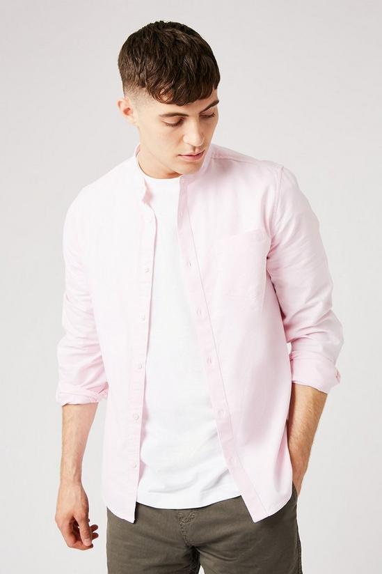 Burton Pink Long Sleeve Skinny Oxford Shirt 1