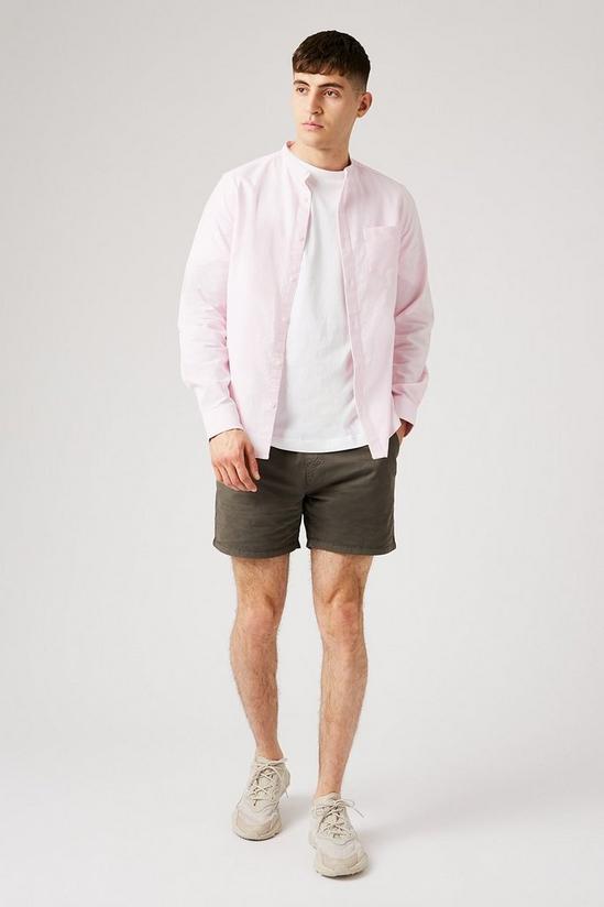 Burton Pink Long Sleeve Skinny Oxford Shirt 2