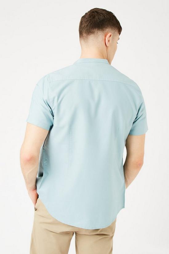 Burton Dusty Blue Short Sleeve Skinny Oxford Shirt 3