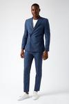 Burton Slim Fit Blue Semi Plain Suit Jacket thumbnail 2