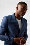 Burton Slim Fit Blue Semi Plain Suit Jacket thumbnail 4