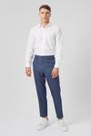 Burton Tapered Fit Blue Semi Plain Suit Trousers thumbnail 1