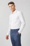 Burton Tapered Fit Blue Semi Plain Suit Trousers thumbnail 4
