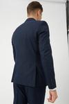 Burton Slim Fit Navy Textured Suit Jacket thumbnail 3