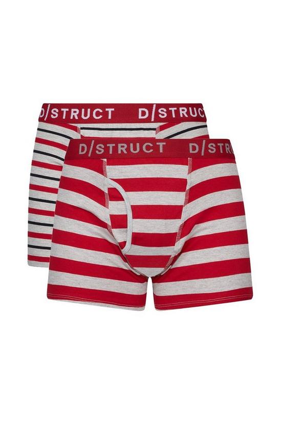 Burton 2 Pack Red and  Grey Stripe Trunks 1