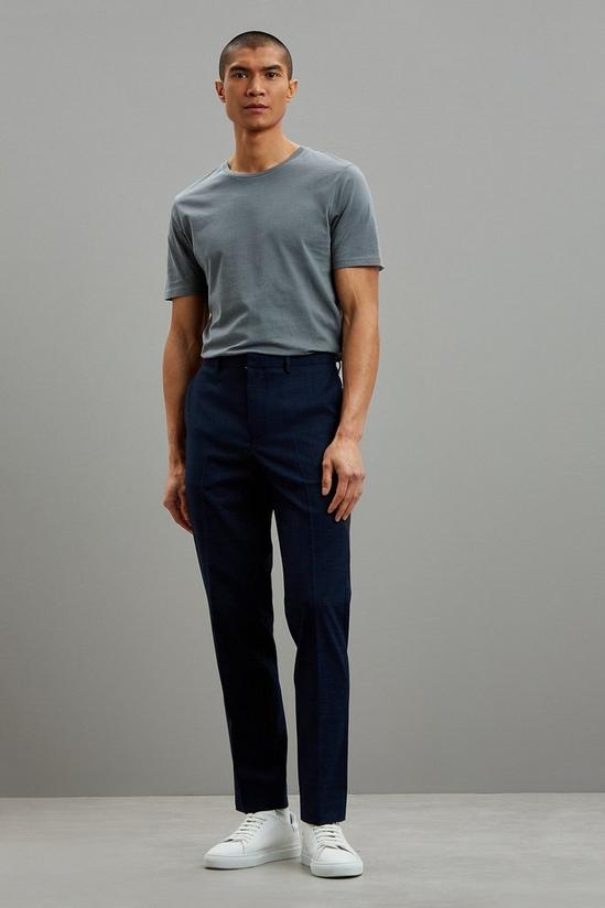 Burton Slim Fit Navy Scratch Suit Trousers 2