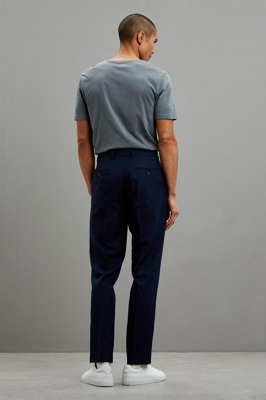 Burton Slim Fit Navy Scratch Suit Trousers 3